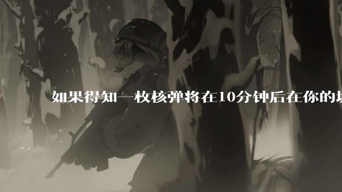 如果得知一枚核弹将在10分钟后在你的城市爆炸，除了等死还能干嘛？